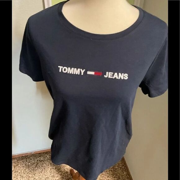 NWOT Tommy Jeans Blue Short Sleeve Tee Size Medium #153 - Picture 1 of 3
